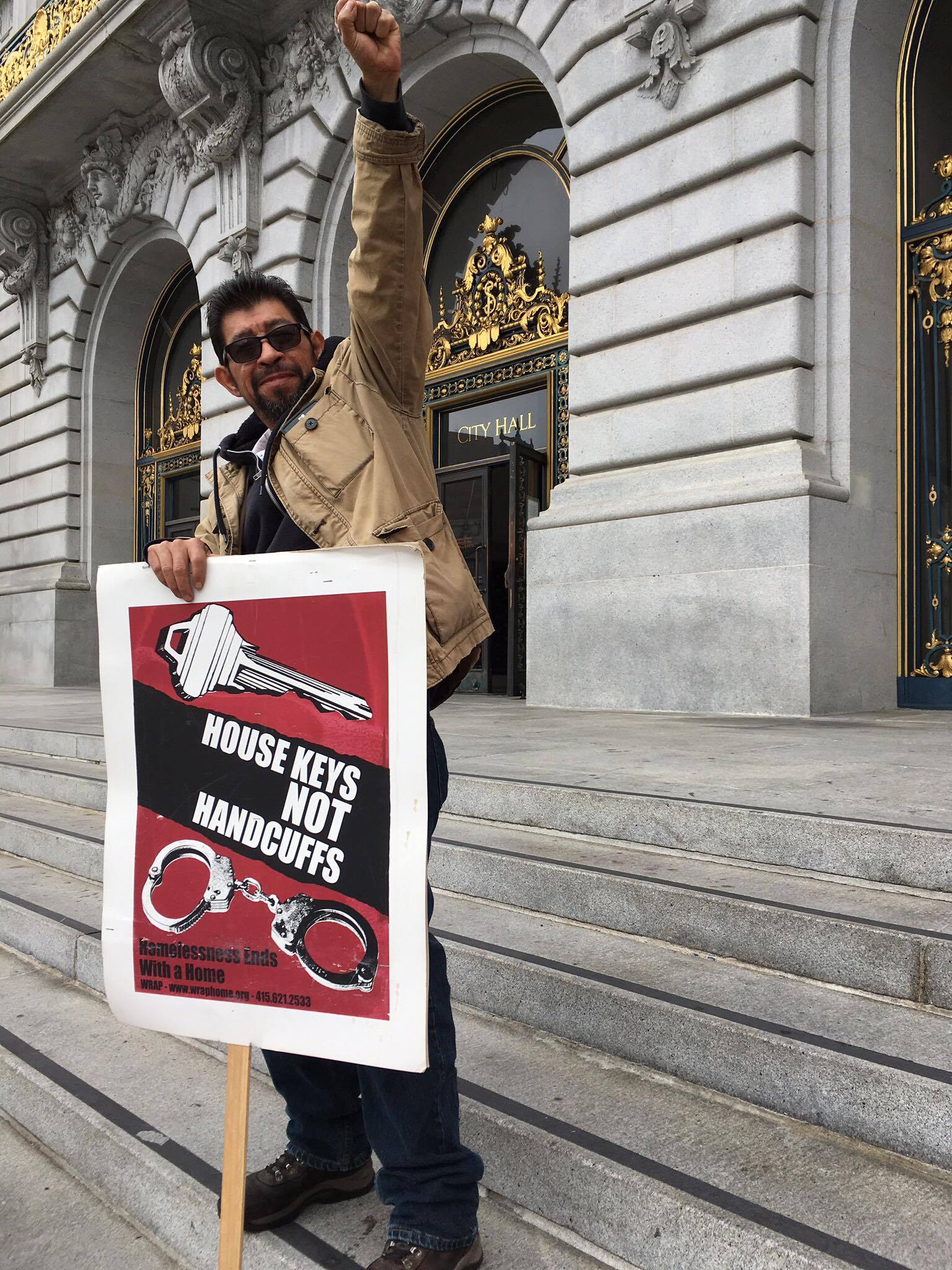 Miguel Carrera, Housing Justice Organizer at the Coalition on Homelessness.